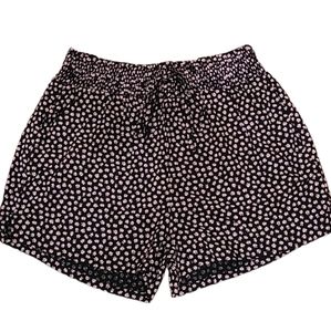 SO BRAND WOMENS JUNIOR SIZE BLACK FLORAL SOFT SHORTS HIGH RISE SIZE SMALL